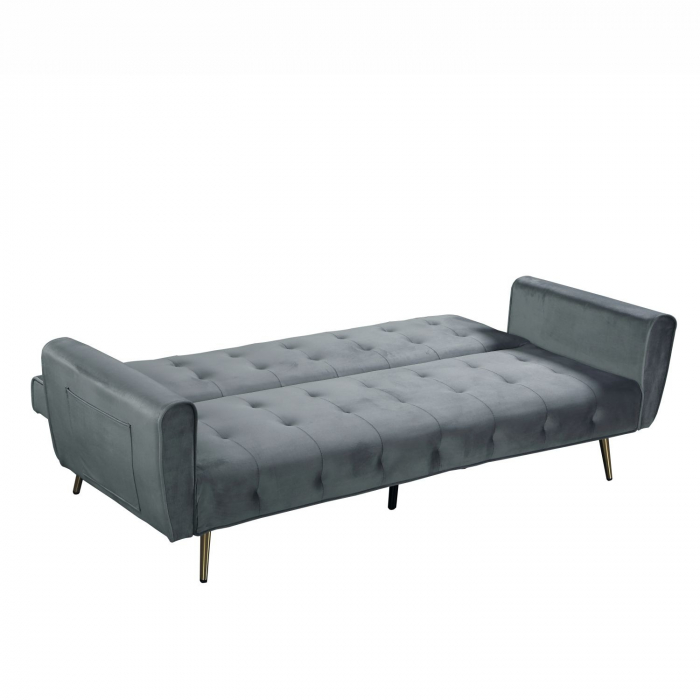 Canapea extensibilă Selena catifea Grey [2]