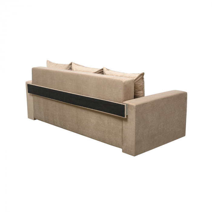 Canapea Ioana 3 locuri cu brate Beige Velvet [3]