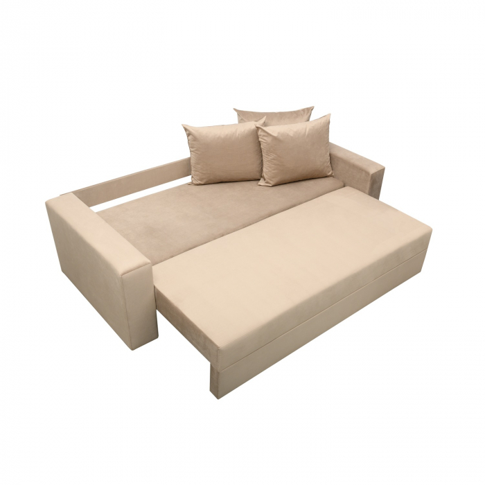 Canapea Ioana 3 locuri cu brate Beige Velvet [4]