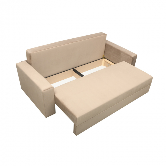 Canapea Ioana 3 locuri cu brate Beige Velvet [5]