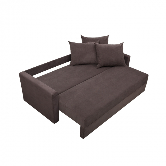Canapea Ioana Eco 3 locuri cu brate Dark Brown [4]
