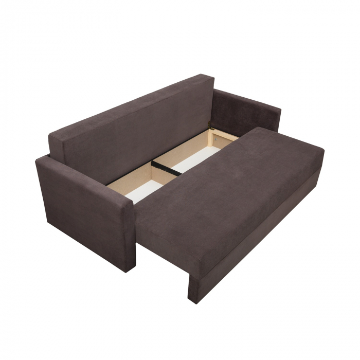 Canapea Ioana Eco 3 locuri cu brate Dark Brown [5]