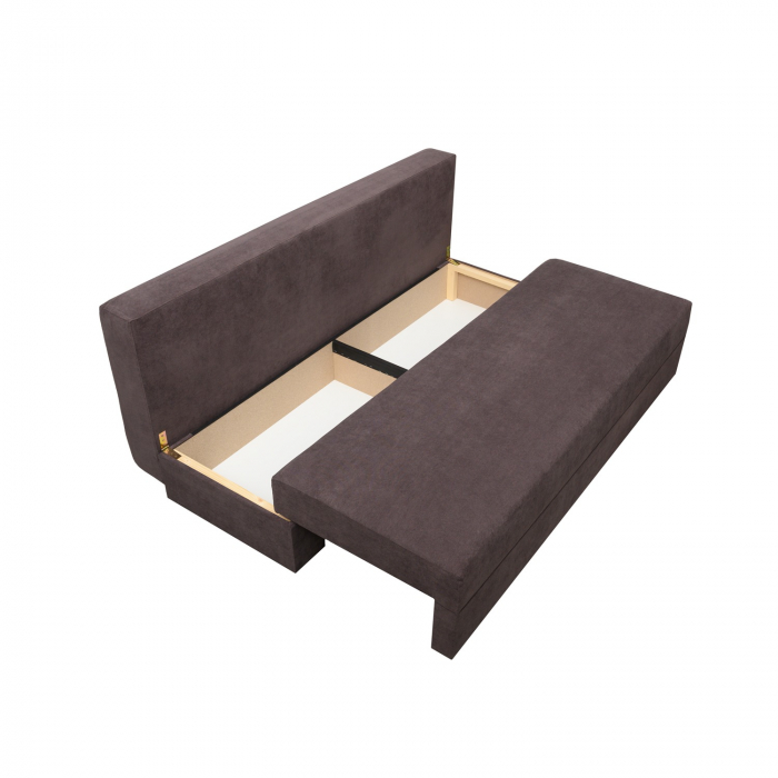 Canapea Ioana Eco 3 locuri fara brate Dark Brown [6]