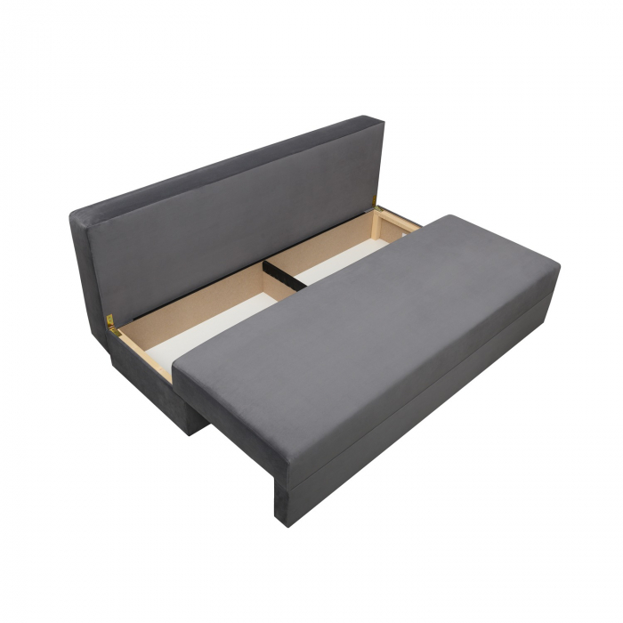 Canapea Ioana Eco 3 locuri fara brate Grey Velvet [5]