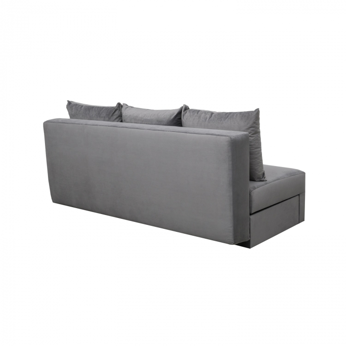 Canapea Ioana Eco 3 locuri fara brate Grey Velvet [3]