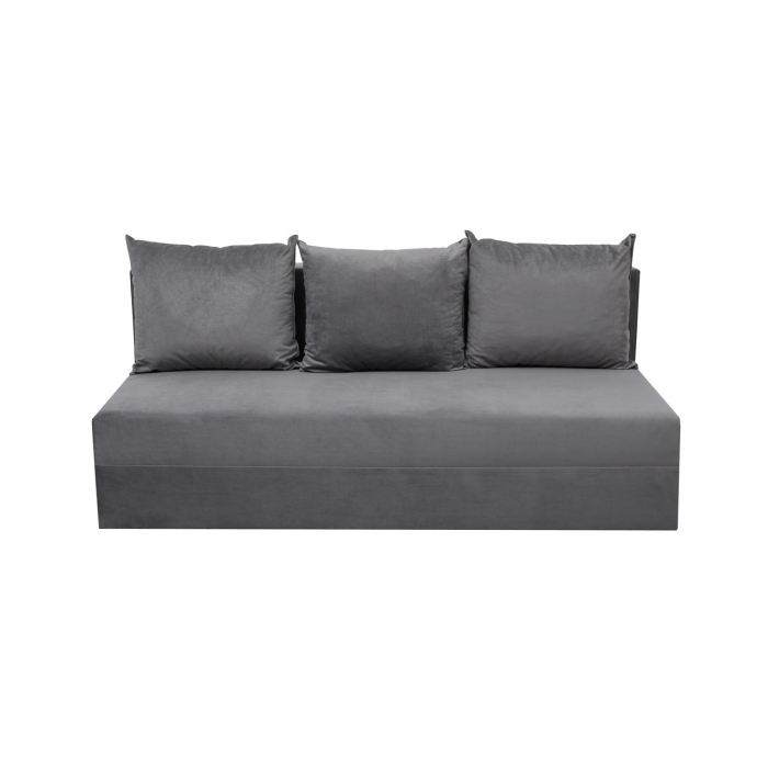 Canapea Ioana Eco 3 locuri fara brate Grey Velvet [2]