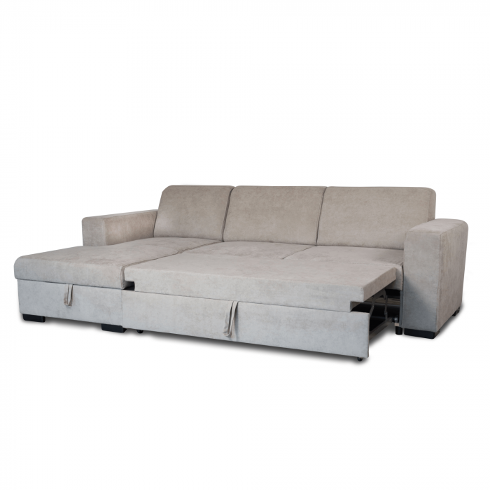 Colțar extensibil cu ladă de depozitare Caribi Beige Grey de dreapta [3]