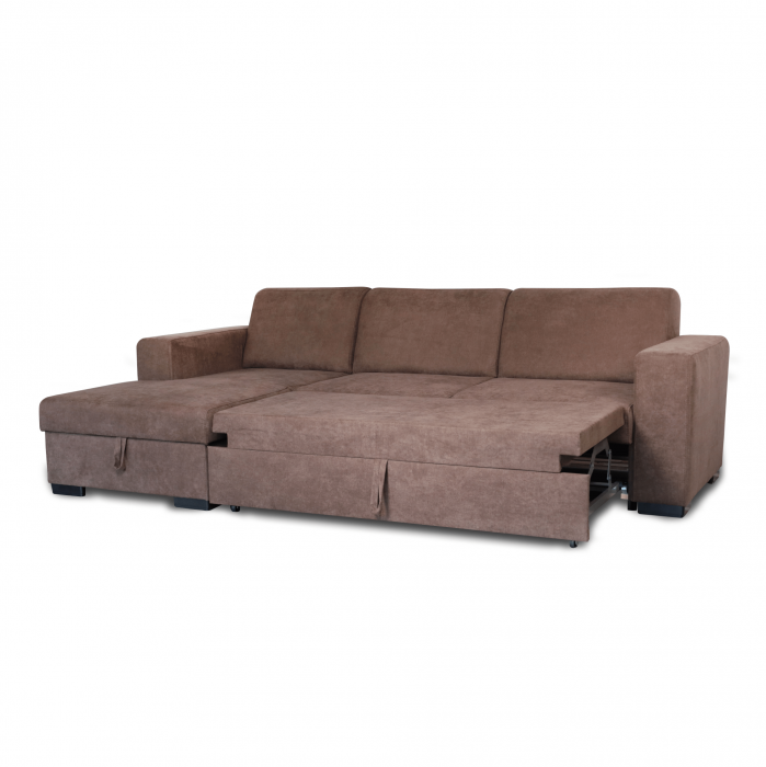 Colțar extensibil cu ladă de depozitare Caribi Brown de dreapta [3]