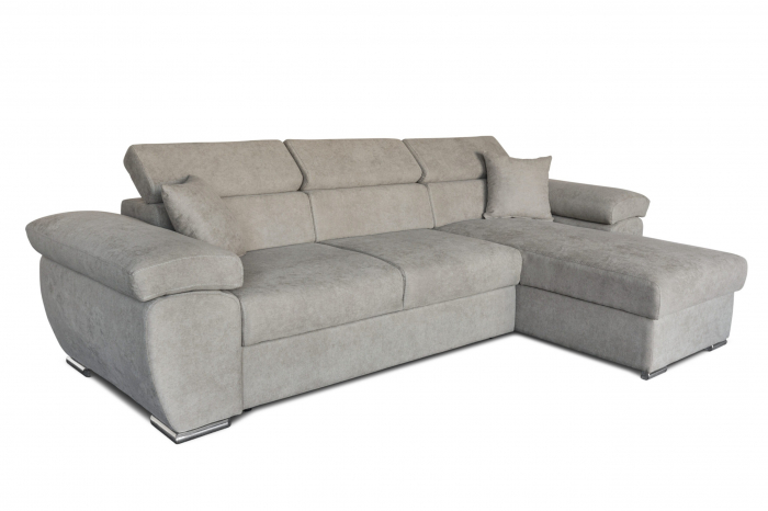 Colțar extensibil cu ladă de depozitare Como Sand Beige reversibil [4]