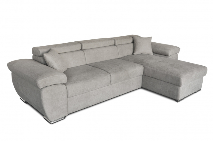 Colțar extensibil cu ladă de depozitare Como Sand Beige reversibil [5]