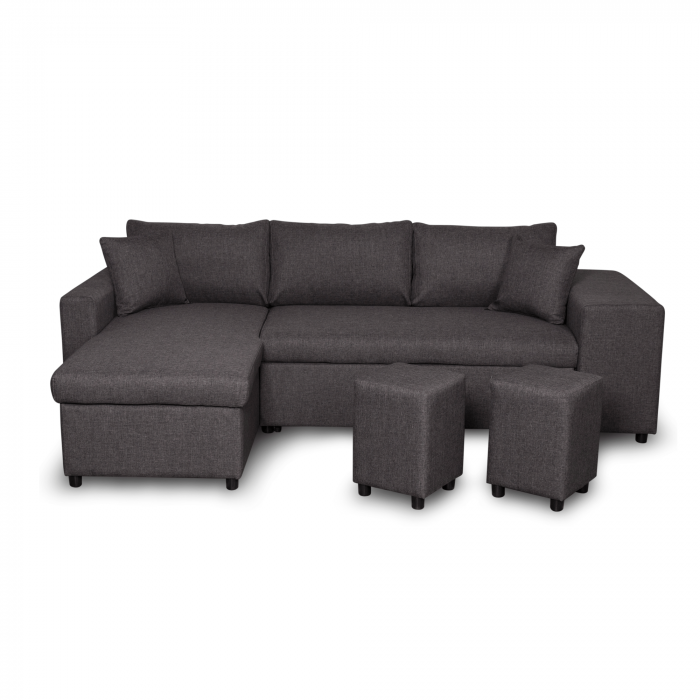 Colțar extensibil cu ladă de depozitare Golf Plus Dark Grey de dreapta [2]