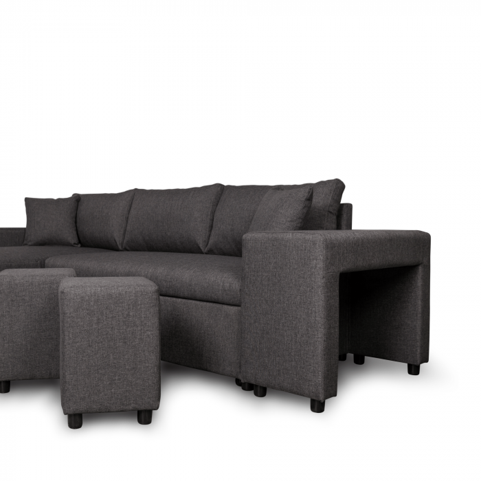 Colțar extensibil cu ladă de depozitare Golf Plus Dark Grey de dreapta [6]