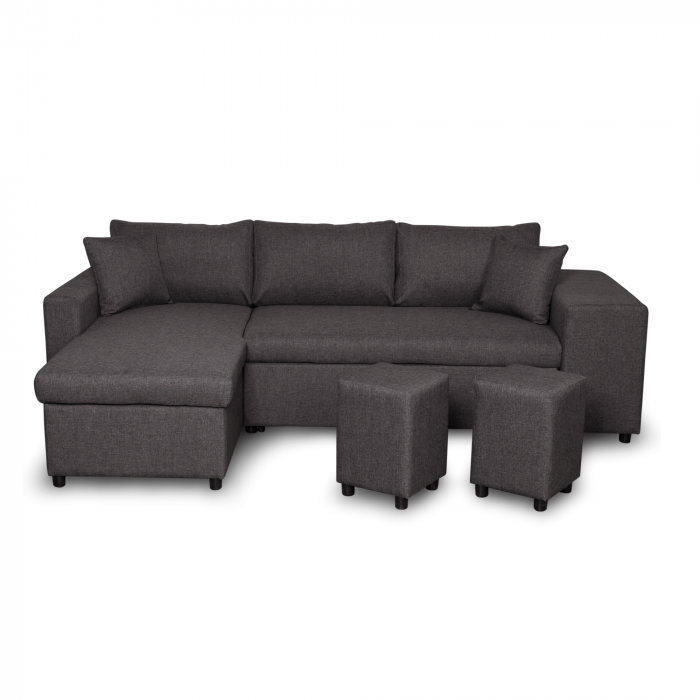 Colțar extensibil cu ladă de depozitare Golf Plus Dark Grey de dreapta [7]