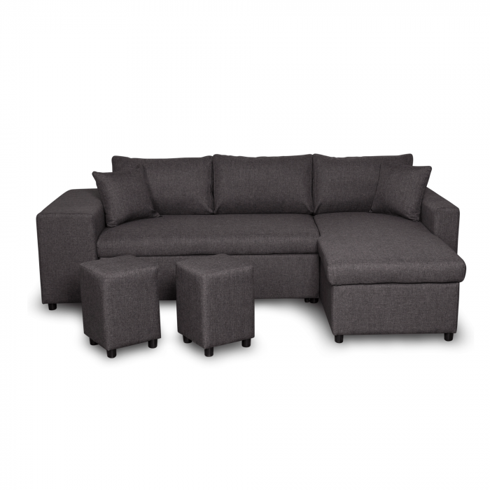 Colțar extensibil cu ladă de depozitare Golf Plus Dark Grey de stanga [7]