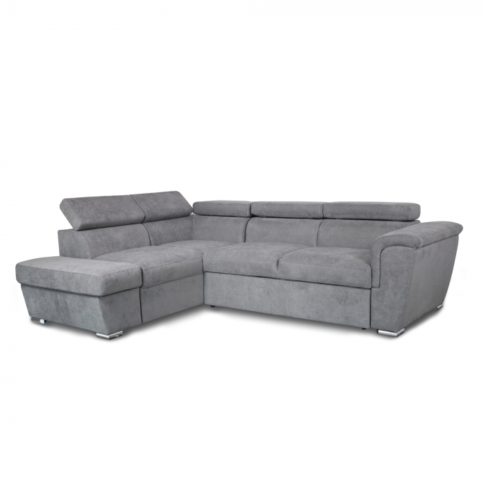 Colțar extensibil cu ladă de depozitare London Style Grey L" shape dreapta" [4]