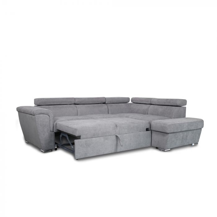 Colțar extensibil cu ladă de depozitare London Style Grey L" shape stanga" [3]