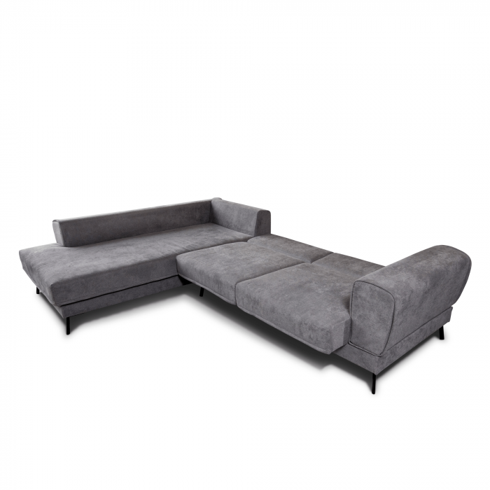Colțar extensibil cu ladă de depozitare Prestige Deep Grey dreapta [4]