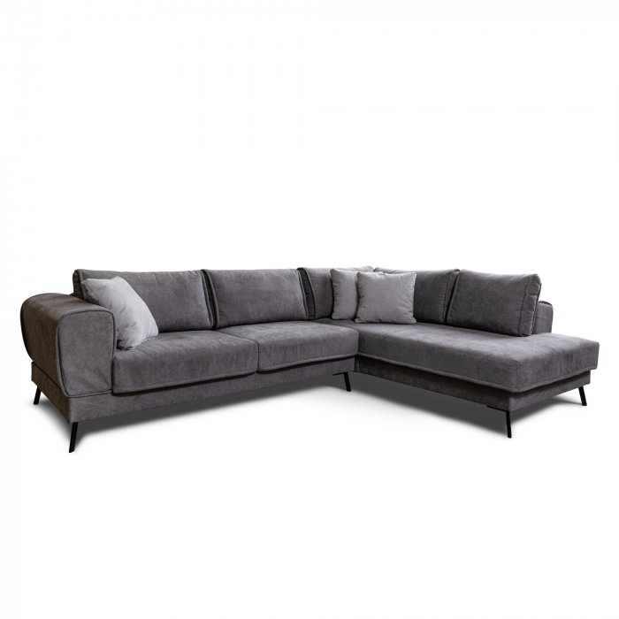 Colțar extensibil cu ladă de depozitare Prestige Deep Grey stanga [2]