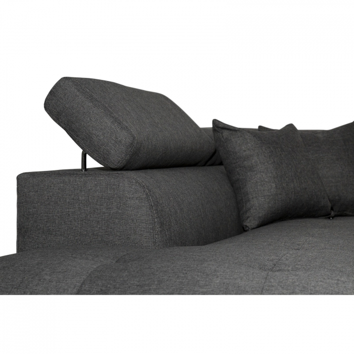 Colțar extensibil cu ladă de depozitare Rio Dark Grey Dreapta [6]