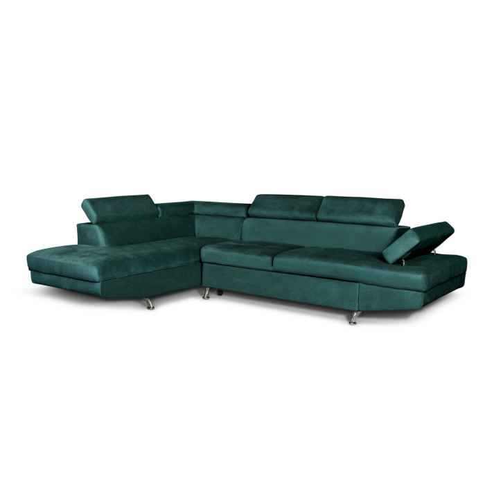 Colțar extensibil cu ladă de depozitare Rio Forest Green Dreapta [2]