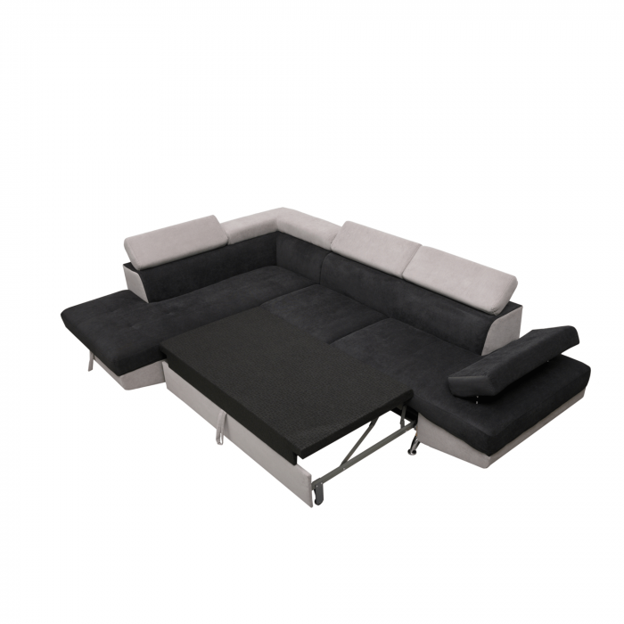 Colțar extensibil cu ladă de depozitare Rio Light and Dark Grey Dreapta [3]