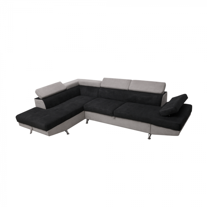 Colțar extensibil cu ladă de depozitare Rio Light and Dark Grey Dreapta [2]