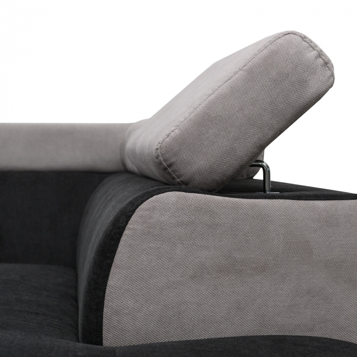 Colțar extensibil cu ladă de depozitare Rio Light and Dark Grey Stanga [3]