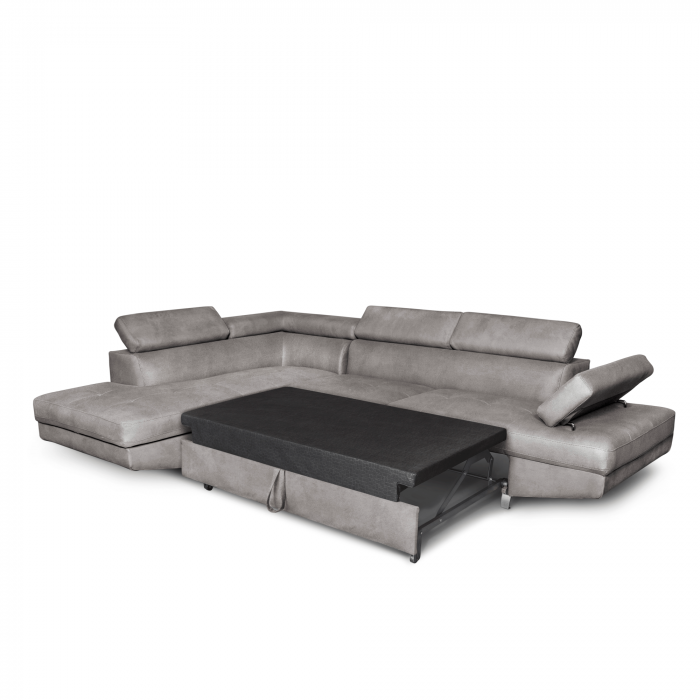 Colțar extensibil cu ladă de depozitare Rio Metal Grey Dreapta [4]