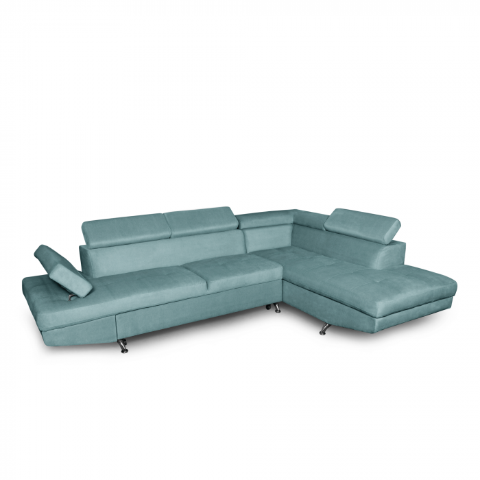 Colțar extensibil cu ladă de depozitare Rio Mint Green Alpha Stanga [2]
