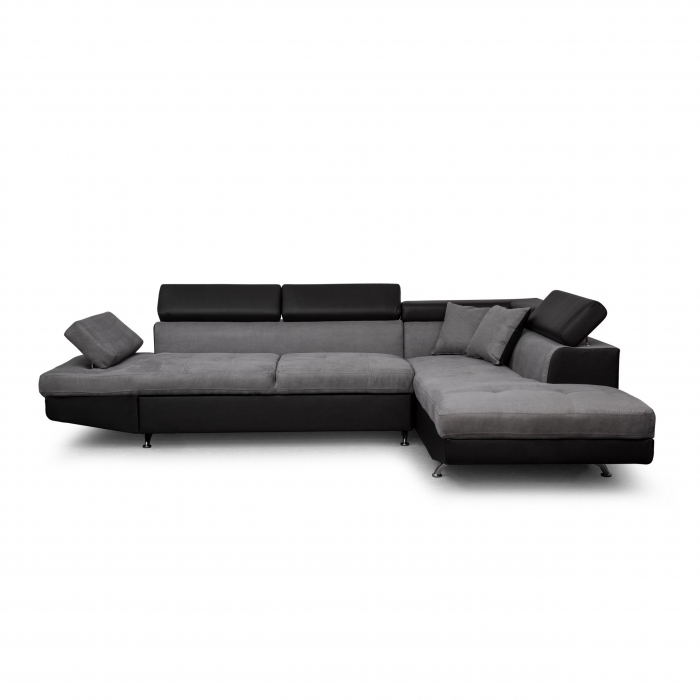 Colțar extensibil cu ladă de depozitare Rio Vesuvio Black Grey Stanga [7]