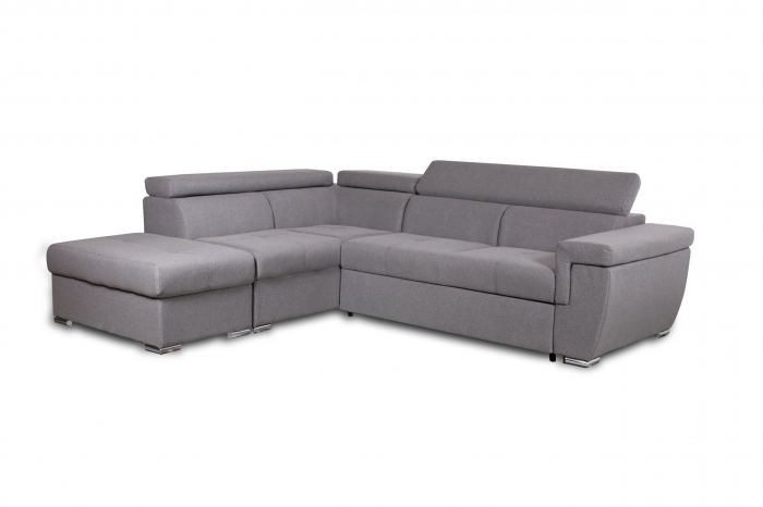 Colțar extensibil cu ladă de depozitare Riviera Steel Grey de dreapta [3]