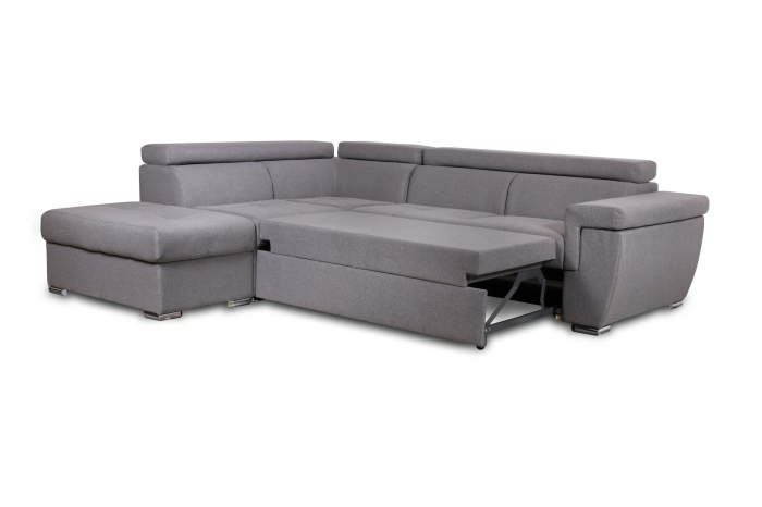 Colțar extensibil cu ladă de depozitare Riviera Steel Grey de dreapta [4]