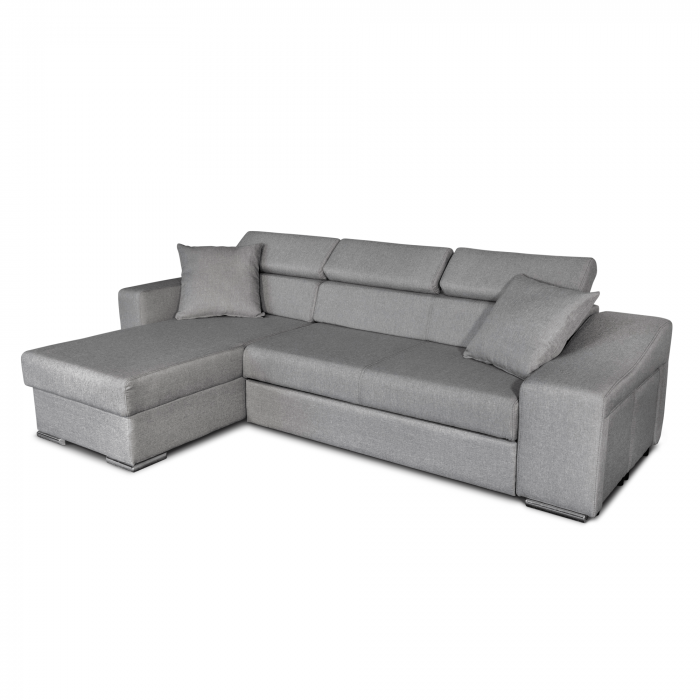 Colțar extensibil cu ladă de depozitare Stile Light Grey de dreapta [2]