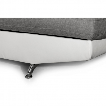 Colțar extensibil cu ladă de depozitare Rio Grey White Stanga [6]