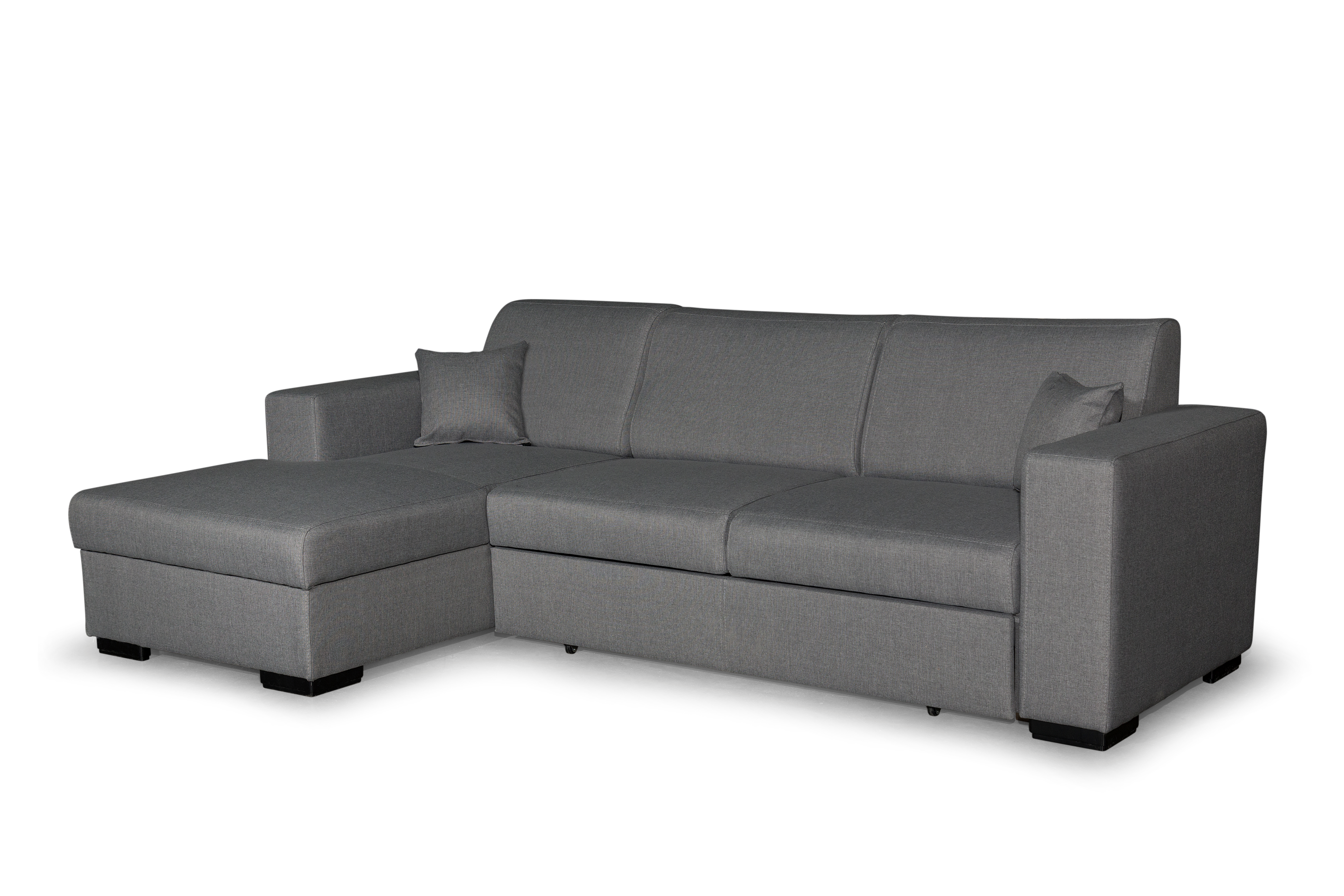 Colțar extensibil cu ladă de depozitare Caribi Silver Grey de dreapta [2]
