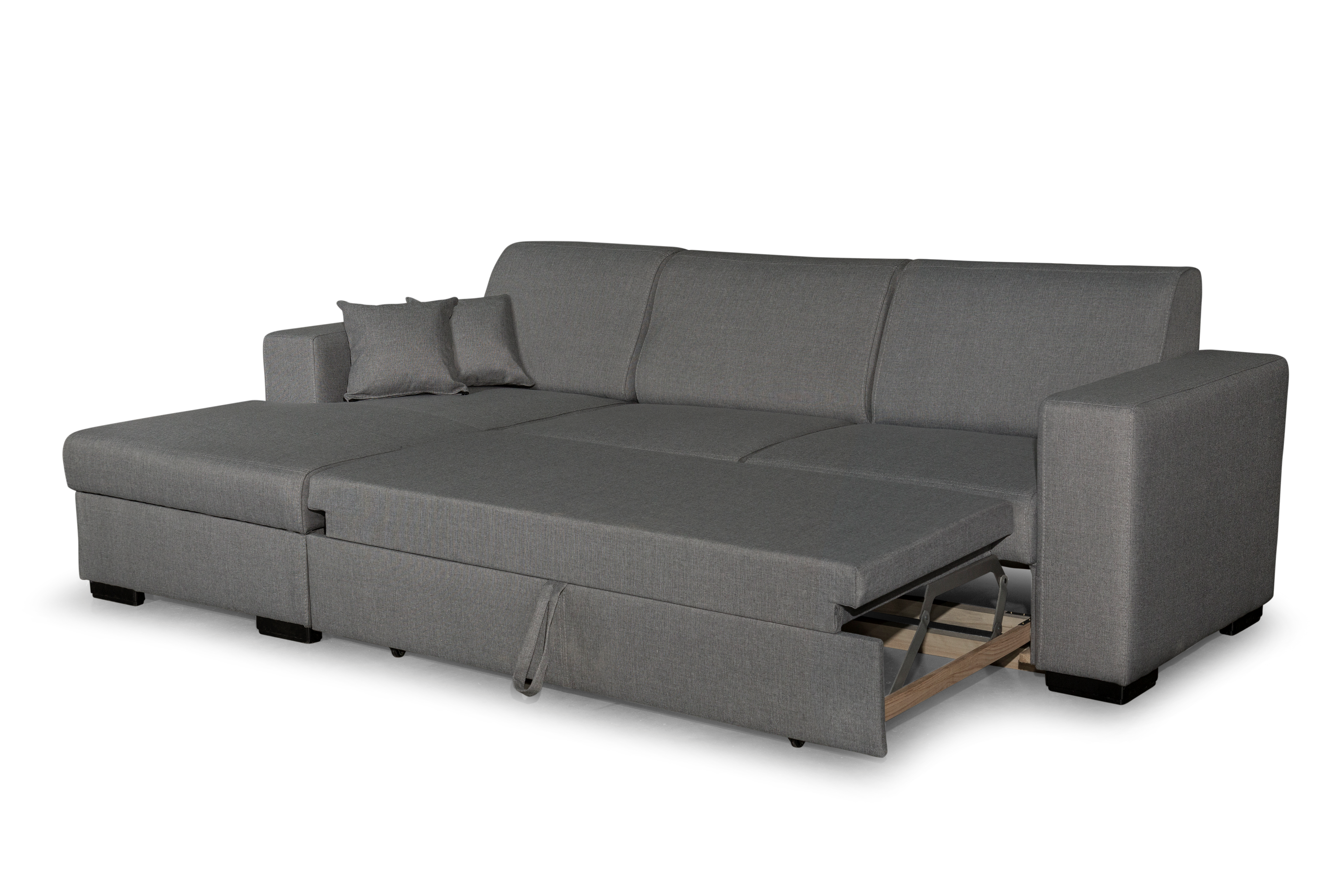 Colțar extensibil cu ladă de depozitare Caribi Silver Grey de dreapta [3]
