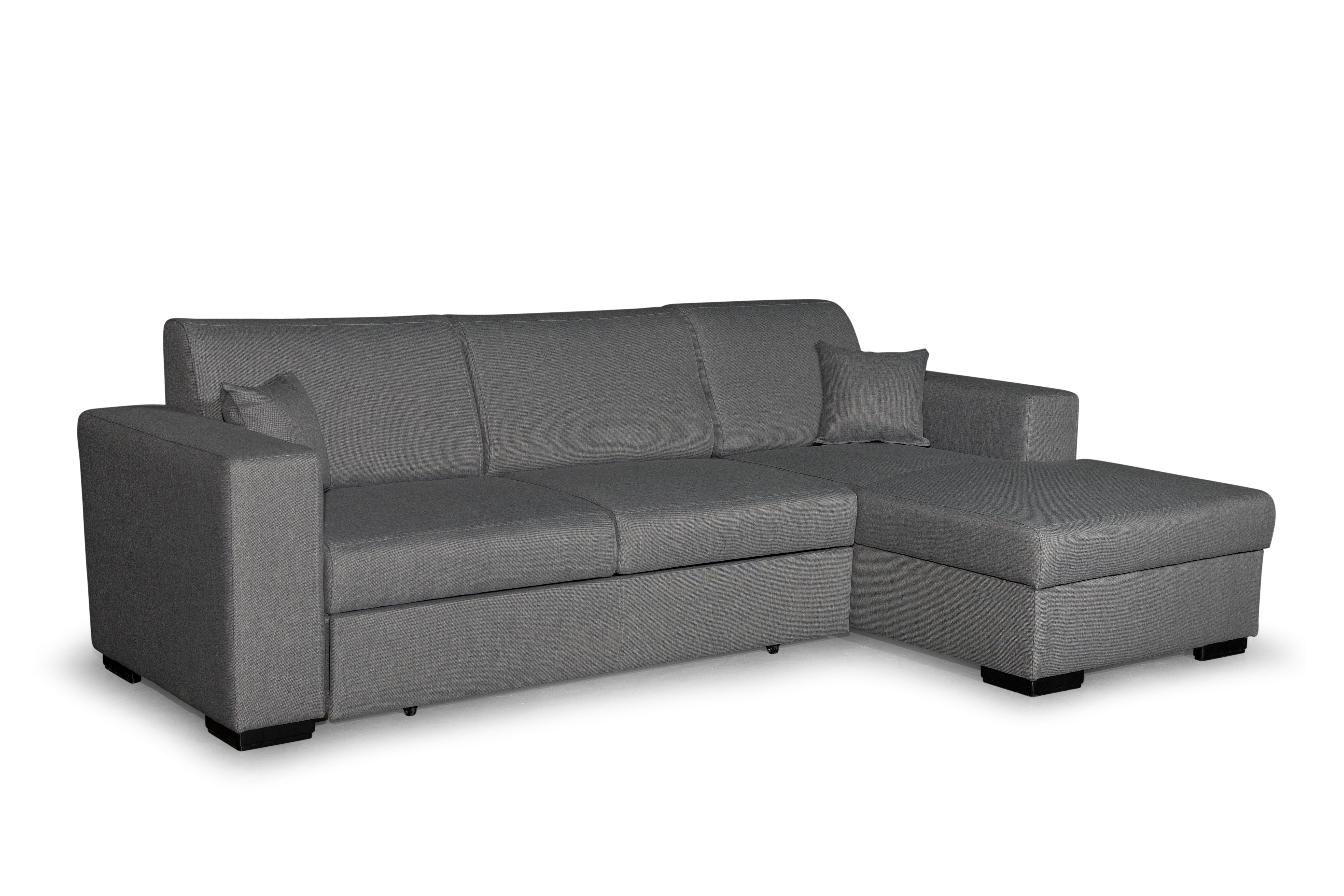 Colțar extensibil cu ladă de depozitare Caribi Silver Grey de stanga [2]