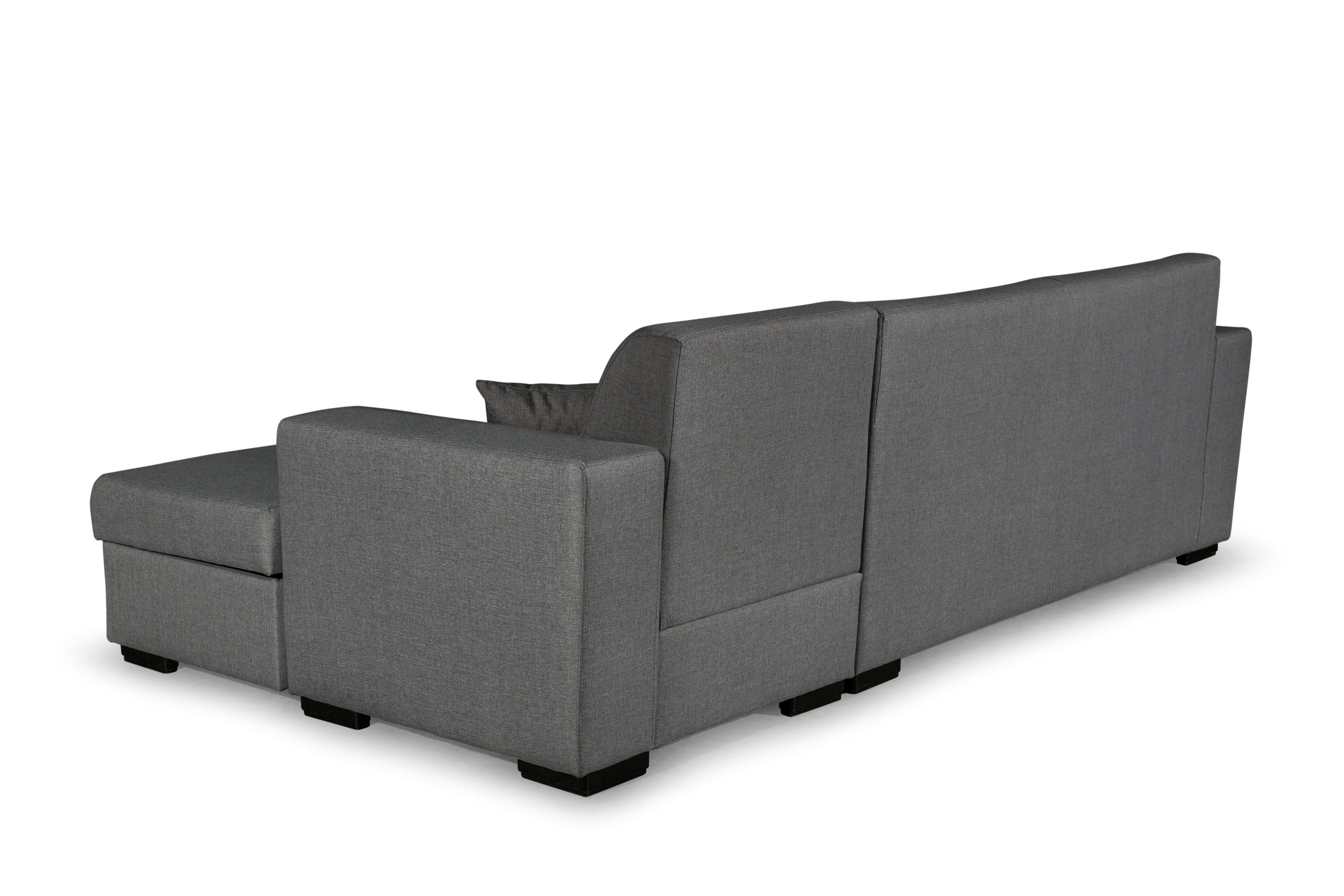 Colțar extensibil cu ladă de depozitare Caribi Silver Grey de stanga [5]