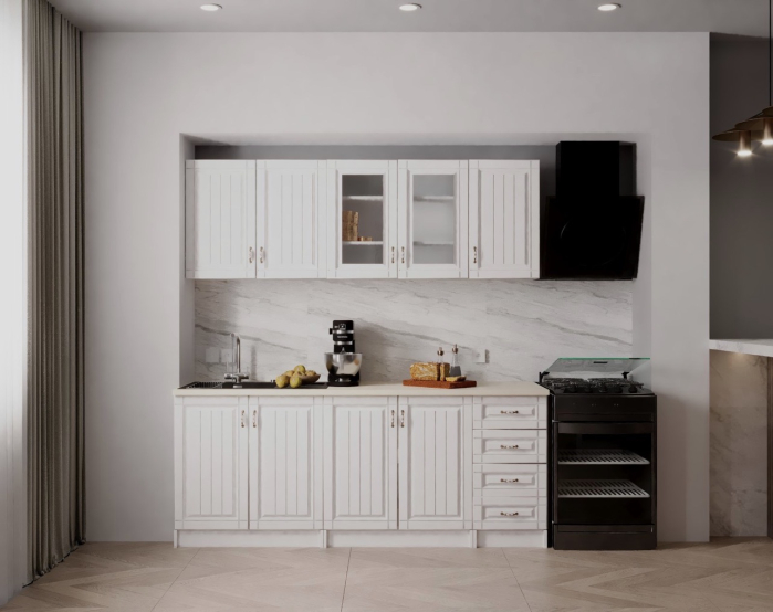 Mobila Bucatarie 200 cm Alb MDF Georgia-Set Mobilier Bucatarie [3]