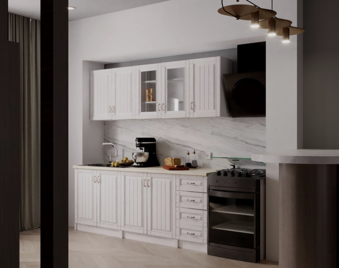 Mobila Bucatarie 200 cm Alb MDF Georgia-Set Mobilier Bucatarie [1]