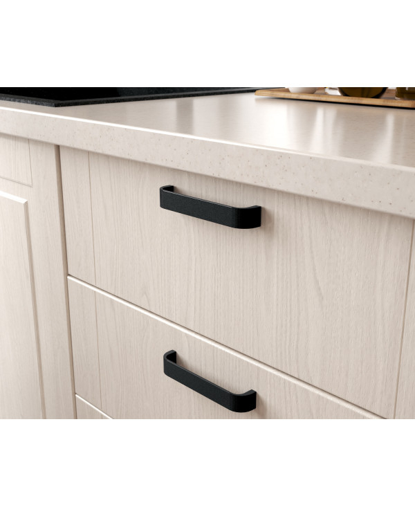 Bucatarie ATHENA 244 cm  MDF Insertie de lemn Alb/crem - Bucatarie completa [8]