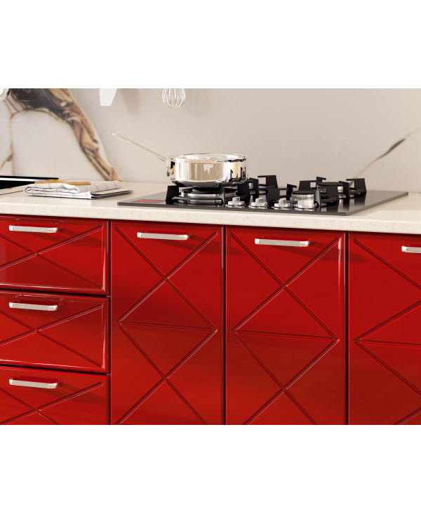 BUCATARIE BOSTON 2.6M MDF ALB/ROSU [5]