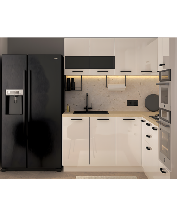 Bucatarie Daria colt V1, Alb [4]