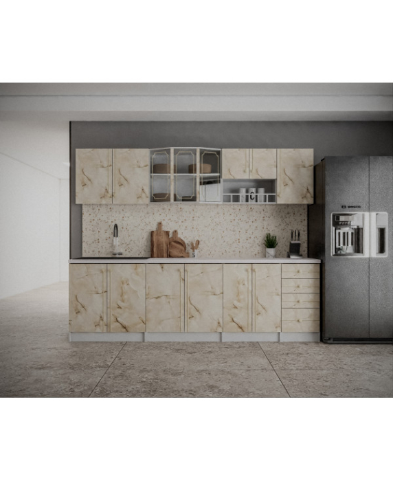 Bucatarie Karina, 260 x 32 / 60 x 200 cm , marmura [1]
