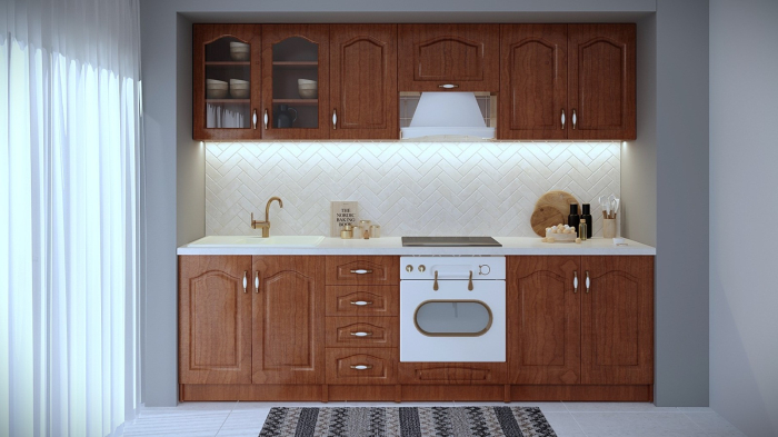 Mobila Bucatarie 260 cm Calvados MDF Olea-Set Mobila Bucatarie [1]