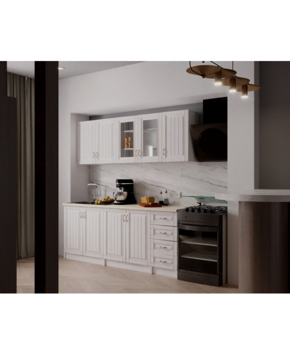 Mobila Bucatarie Provence 200 cm  MDF Alb - Bucatarie completa [7]