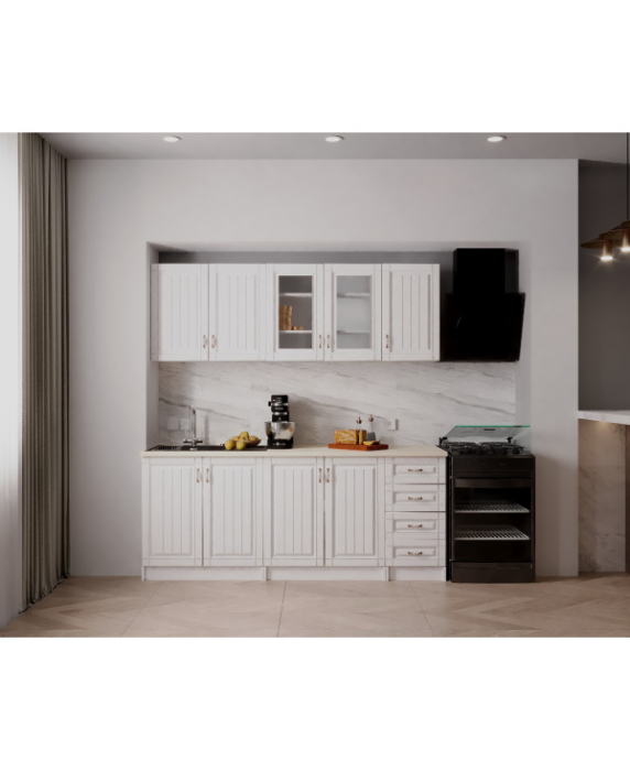 Mobila Bucatarie Provence 200 cm  MDF Alb - Bucatarie completa [9]