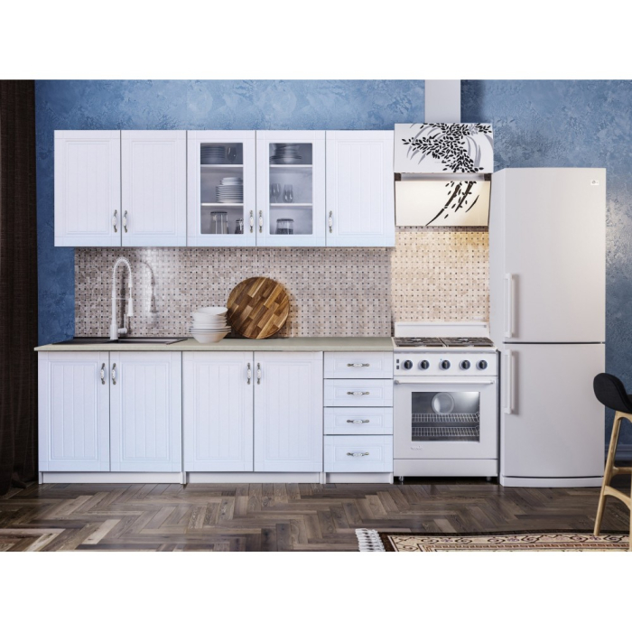 Mobila Bucatarie Provence 200 cm  MDF Alb - Bucatarie completa [2]