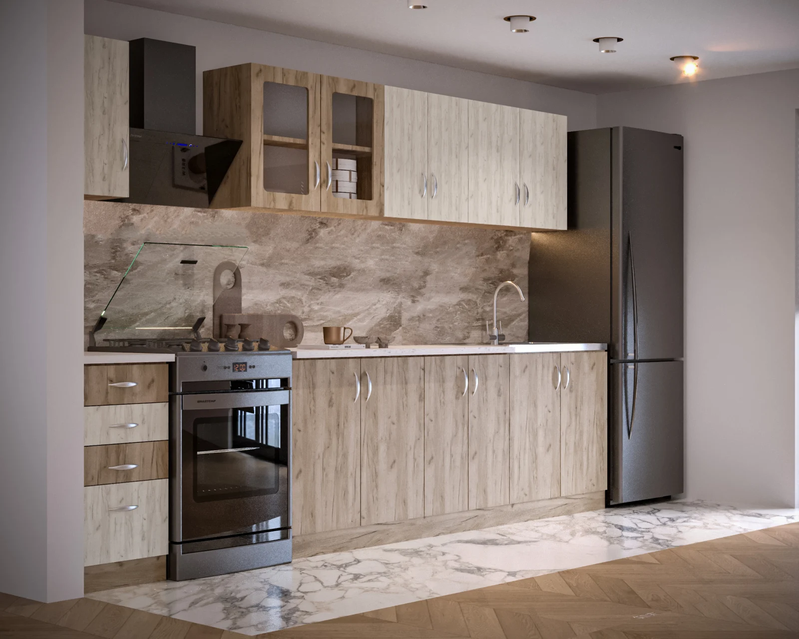 Bucatarie Venus 2.6m K001 K002 - mobila bucatarie moderna [4]