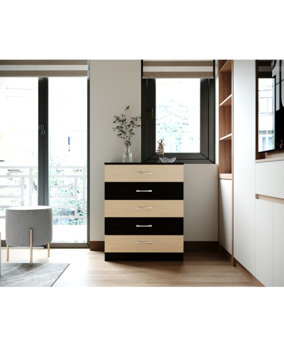 Comoda 5 sertare wenge+mesteacan [9]